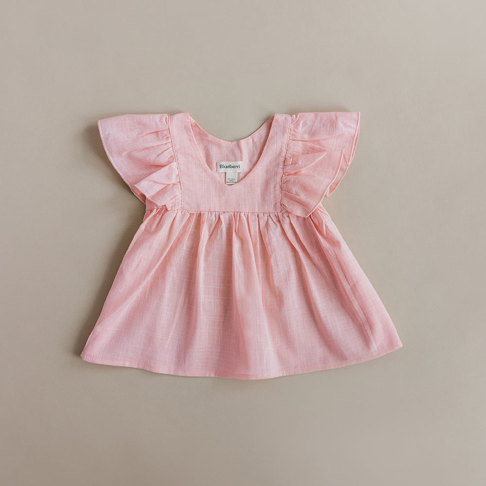 Butterfly Sleeve Dress - Pink