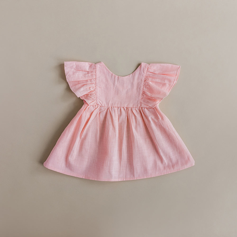Butterfly Sleeve Dress - White