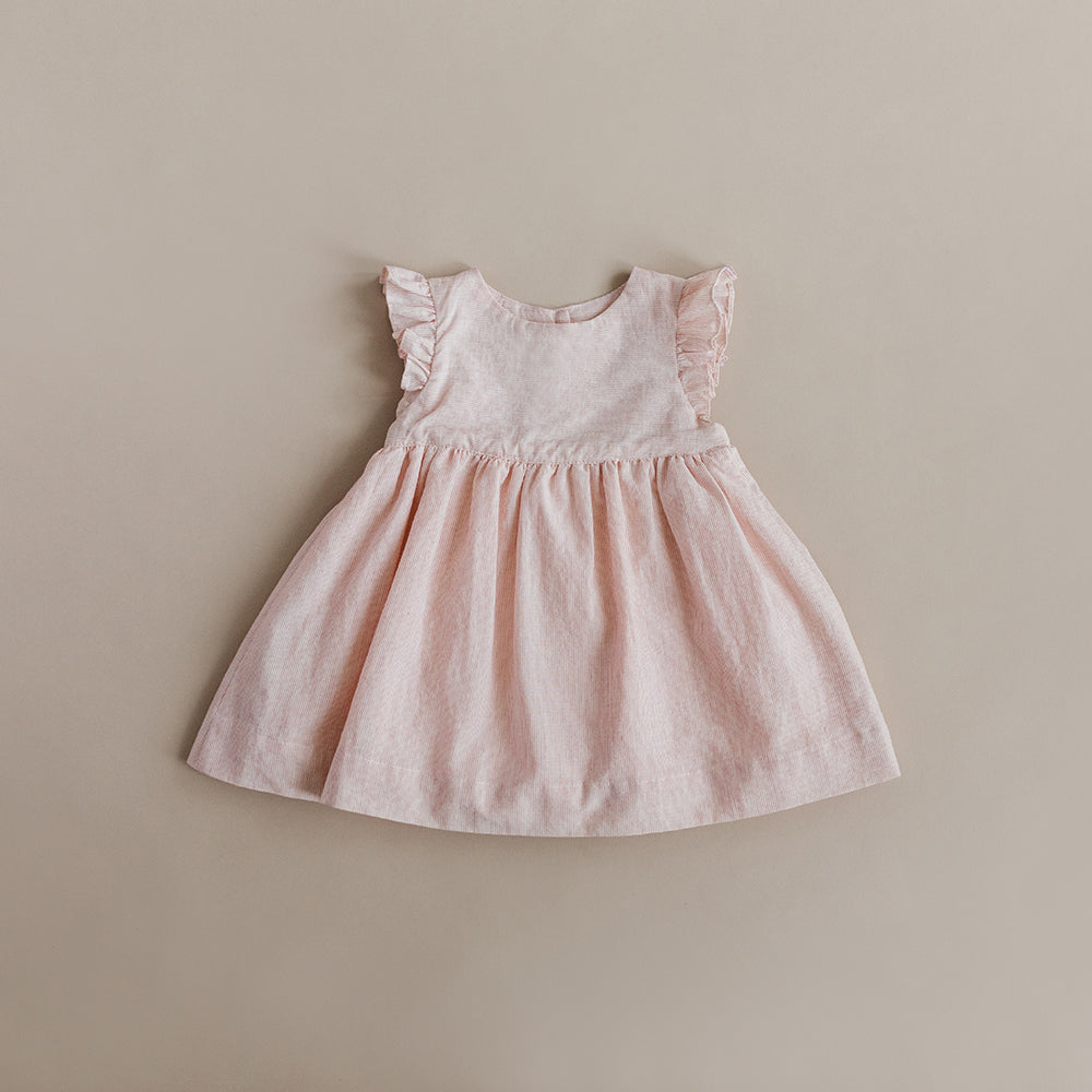 Flutter Dress - Pink Stripe