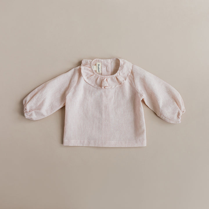 Classic Ruffle Shirt for Babies & Kids - Pink Stripe