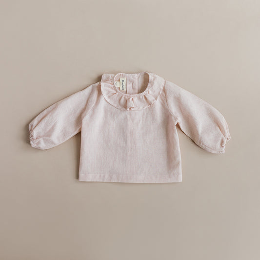 Ruffle Top - Pink Stripe