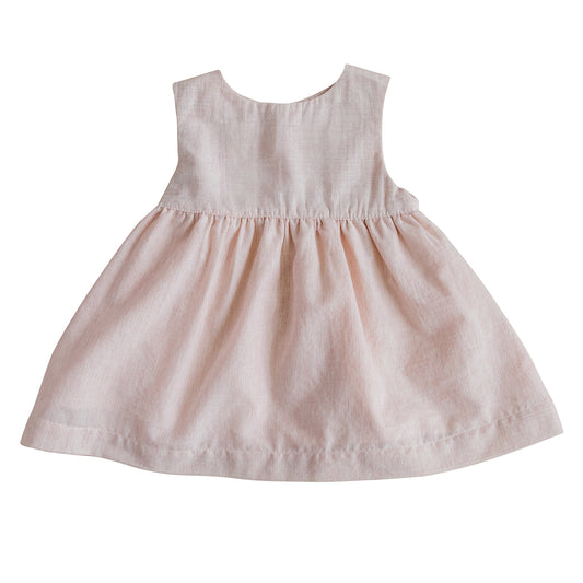 Contrast Yoke Dress - Pink Stripe