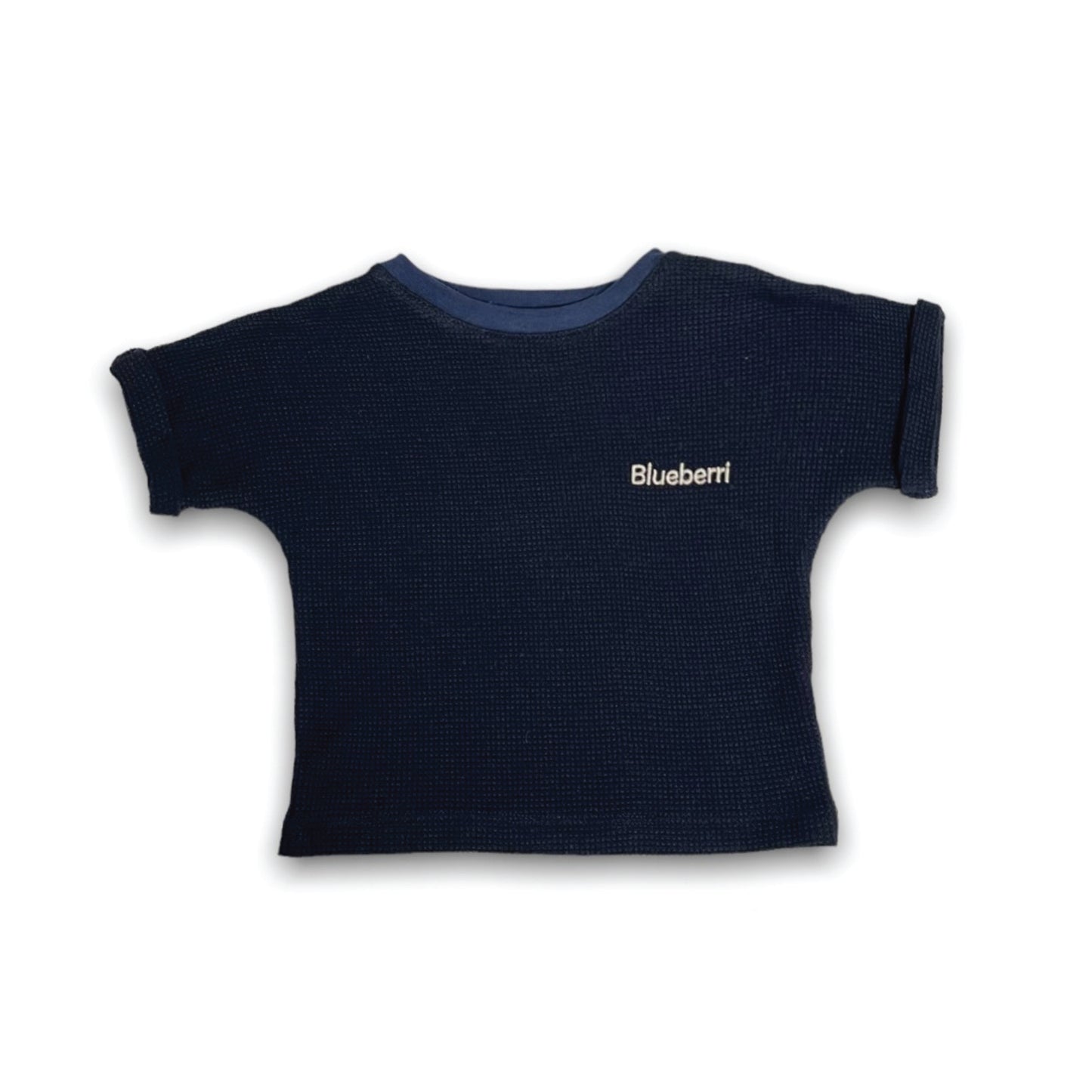WAFFLE SEAMLESS TOP - BLUEBERRY BLUE