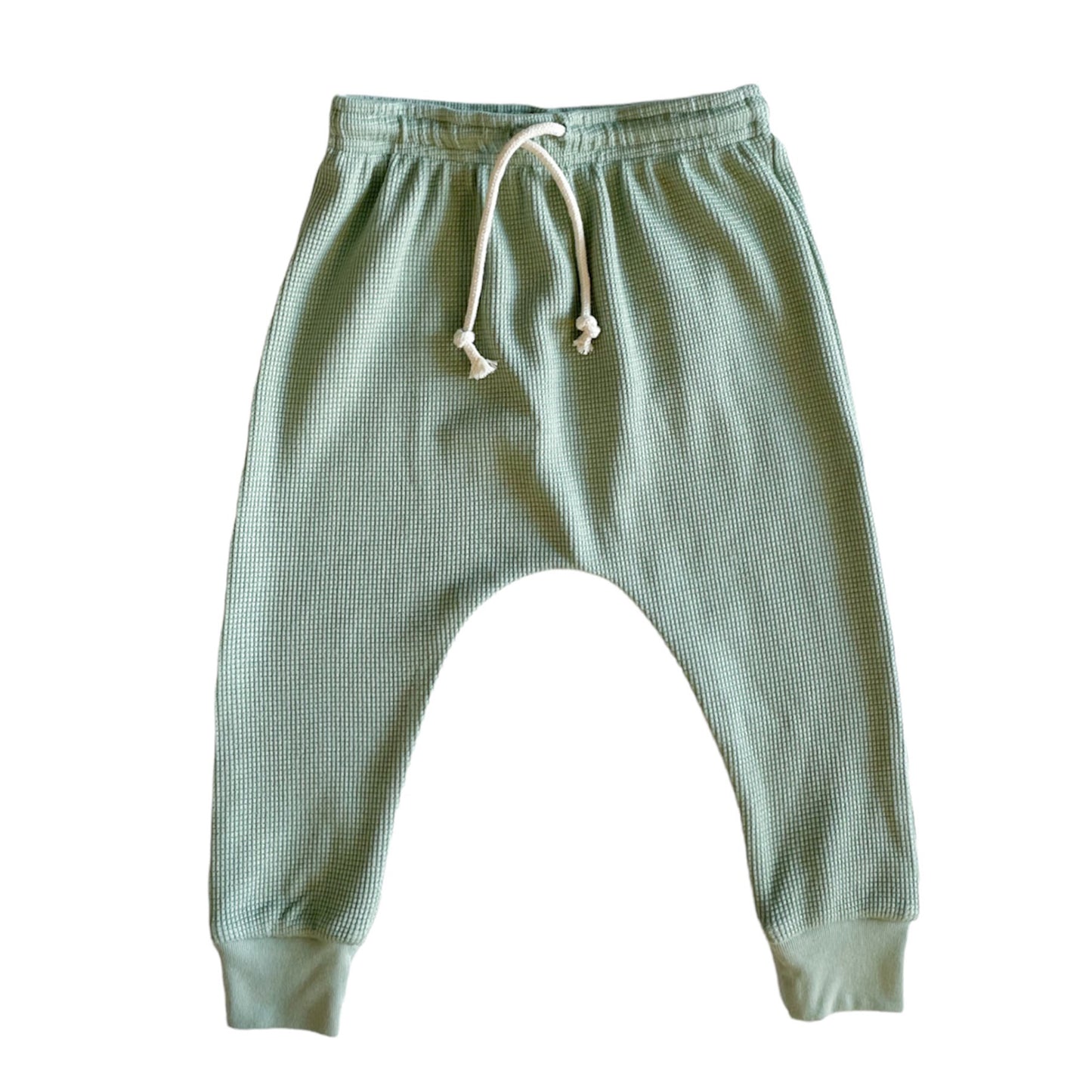 Waffle Harem Pant - Seafoam Green