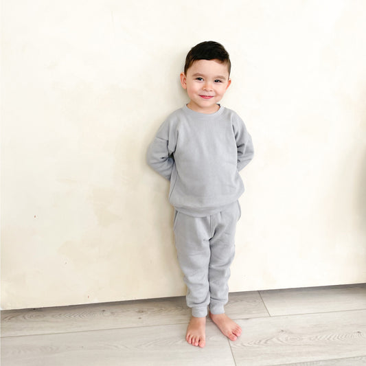 UNISEX FRENCH TERRY SET - OPAL GREY