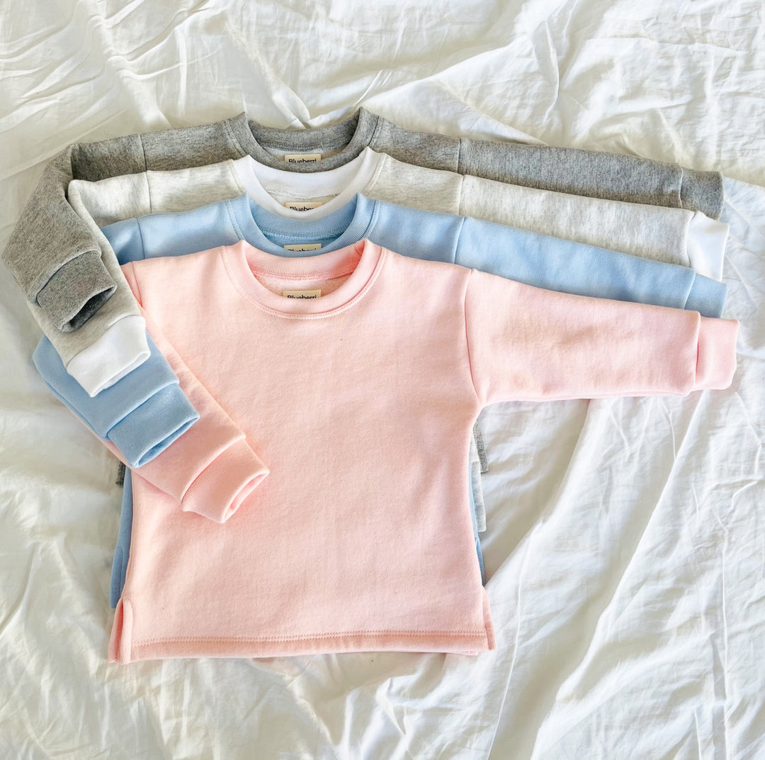 Unisex Fleece Sweatshirt - Baby Pink