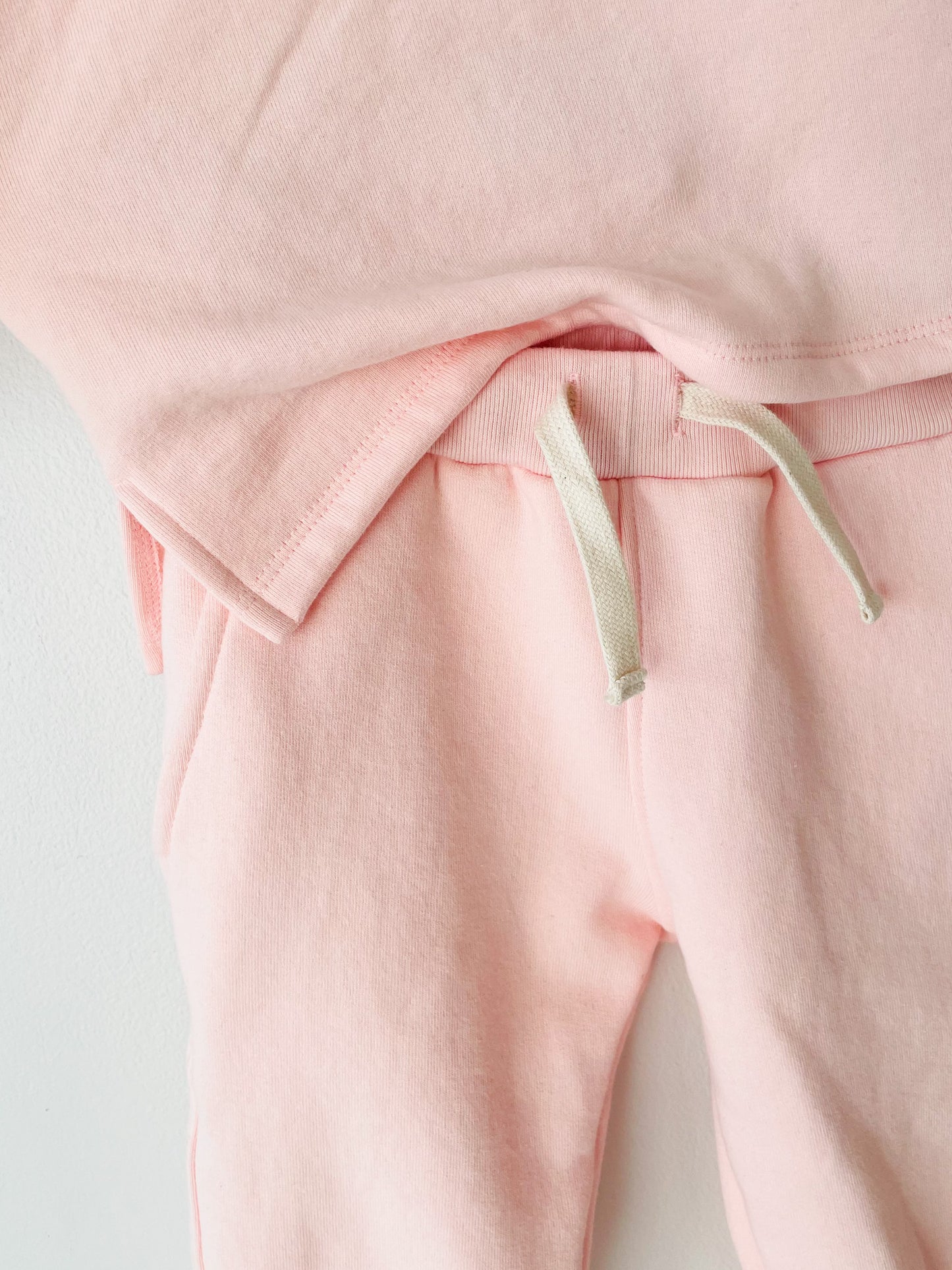 Unisex Fleece Sweatpants - Baby Pink