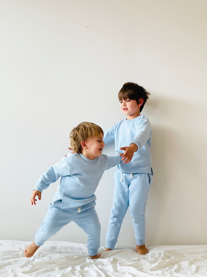 Unisex Fleece Sweatpants - Baby Blue